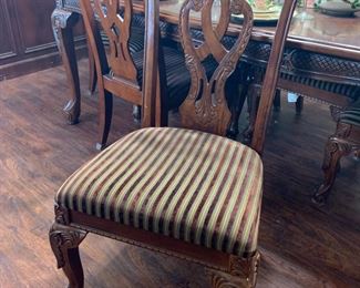 close up of the dining chair 