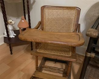 Antique convertible Baby rocker/highchair  