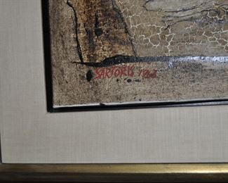 Original artwork by Alberto Santos - 1963 - Size:  26" x 30"