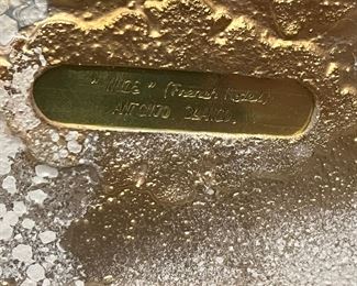 Original artwork, frame and concealed hiding place (Mixed media on paper) by Antonio Maria Blanco.  Purchased directly from the artist in 1988.  