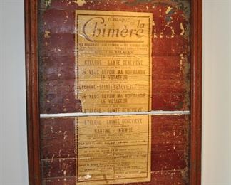 Original Antique French Cinema advertisement billboard