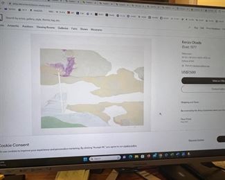 FOR COMPARISON ONLY---  Some dealers ask over $7000 for this OKADO serigraph.  We are asking $700 for ours which is in  the same edition of 150 signed pieces