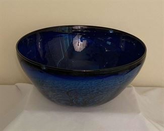 Glass Artist Josh Simpson New Mexico Skies Bowl SIGNED 