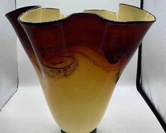 Michael Nourer Burgundy Cream Vase