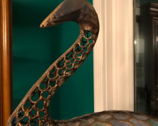 Close up of 1960’s peacock floor lamp. It’s so fabulous!