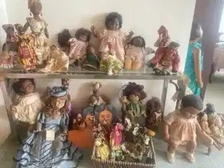 Partial collection of dolls (there are many more)