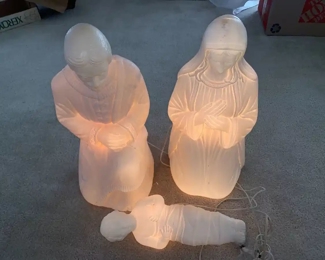 Poloron Vintage Light Up Nativity