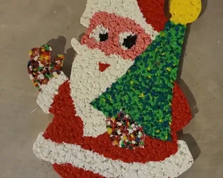 Popcorn Plastic Santa