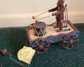 Suchart Studio Bear on Cart