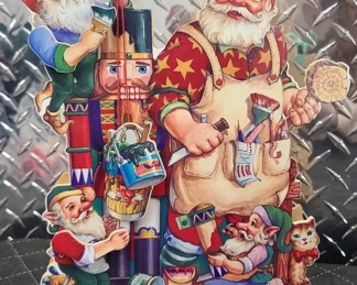Wood Santa Elves
