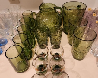 Vintage pitcher and glasses