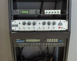 Sound Equipment, Includes Rack Rider RR-15, Peavey Pro-Fex, Kawai GMega, Peavey VMP-2, Alesis MidiVerb 4, FMR Audio RNC1773 And Hafler Pro2400