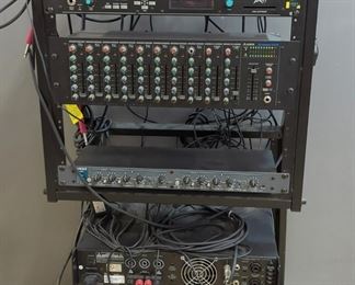 Sound Equipment, Includes Peavey PV-8.5C, Peavey PV-900, Sabine RT-1601 Rack Tuner, Furman PL-8 Power Conditioner, Alesis Studio 12R, On Stand
