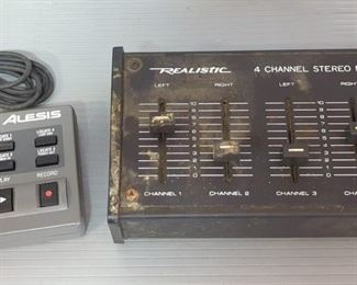 Alesis AdatXT Remote Control, And Realistic 4-Channel Stereo Microphone Mixer
