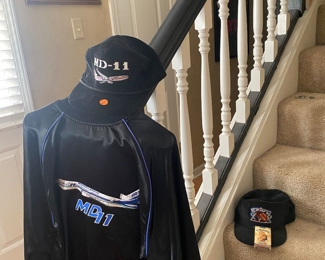 FedEx embroidered MD 11  jacket XL. 
Camel baseball cap. And one sealed package of Camel. 