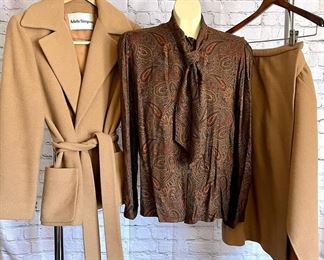 Adele Simpson Two Piece Suit With Pierre Cardin Blouse