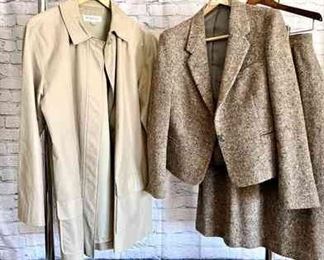 Brooks Brothers Rain Coat With Barry Bricken Brown Tweed Suit