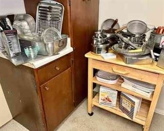 Mixed Bakers Lot with Rolling Cart