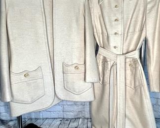 Two Cream Colored Galanos Womens Coats