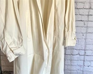 Vintage Saint Laurent Cream Colored Spring Coat With Umbrella 