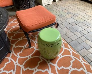Garden Seat & Ottoman