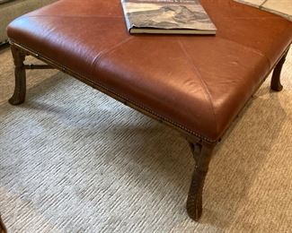 THOMASVILLE Leather Ottoman