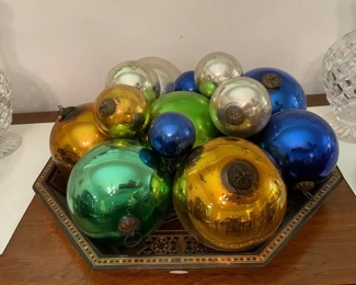 a rare group of German pre WW2 Christmas ornaments by Kugel