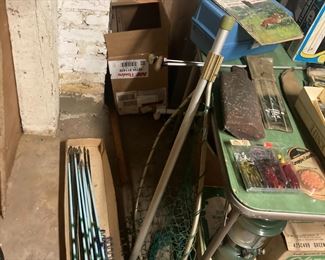 Fishing Nets; Fishing Supplies; Coleman Lantern; Coleman Tabletop Stove; Archery Supplies; Arrows
