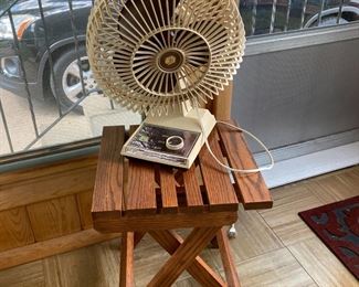 Fan and Camp-style fold out Stool Seat.