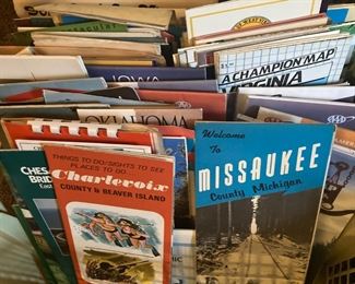 Box of Vintage Tourist Booklets and Maps