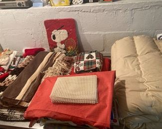 Afghans; Mexican Blankets; Down Comforter; Peanuts Needlepoint and much more!