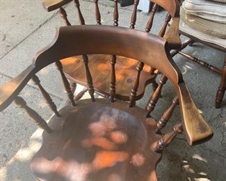 Set of Maple Dining Chairs that Need Love -- S Bent??? We'll Check and Change this Listing if So.