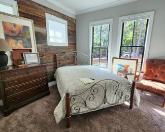Scrollwork Bed with Wood Details