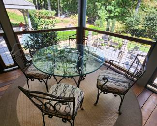 Glass Top Table and 4 Chairs