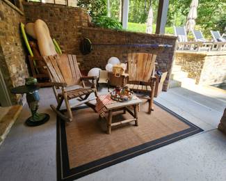 Rustic Style Rocker Set