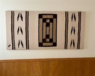 This is a horse blanket woven by a Stillwater artist. 