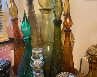 Fabulous MCM Genie Bottles/Swung Glass
