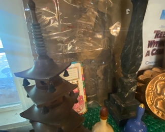 Japanese Vintage Wooden Figure 5 Story Pagoda