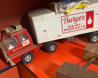 Vintage Structo Burger Dairy Products Semi Truck and Trailer