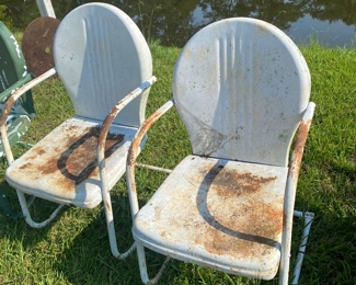 Wonderful Mid Century Metal Chairs!