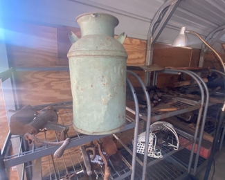 Vintage Milk Can
Misc. Vintage/Antique Tools
(Metal Racks Are Not For Sale)