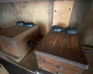 Antique Wooden Hand Crank Telephones