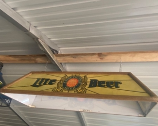 Vintage Miller Lite Pool Table/ Beer Light