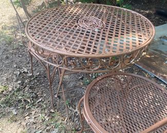 Vintage Wrought Iron Garden Table w/ Chairs
