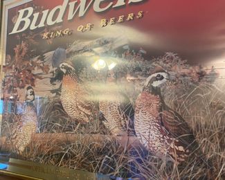 Vintage Budweiser Beer Quail Unlimited Mirror