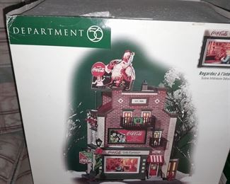 Large Dept.56 Village Collection - Coca Cola Soda Fountain
