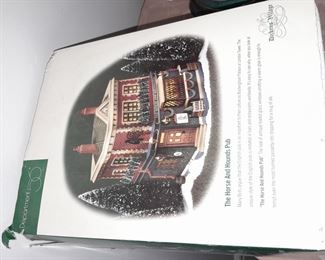 Large Dept.56 Village Collection - The Horse And Hounds Pub
