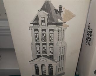 Large Dept.56 Village Collection - City Stock Exchange
