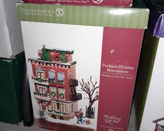 Large Dept.56 Village Collection - Parkside Holiday Brownstone
