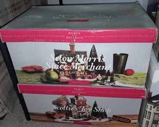 Large Dept.56 Village Collection - Seton Morris Spice Merchant & Scottie's Toy Shop
